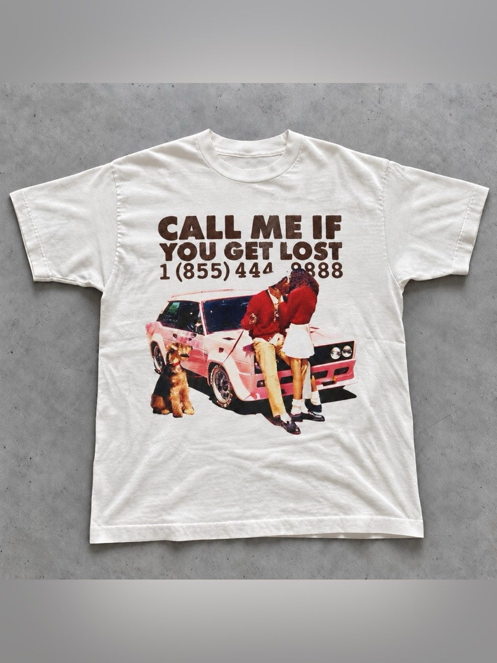 Gildan Call Me If You Get Lost Graphic T-Shirt White Unisex